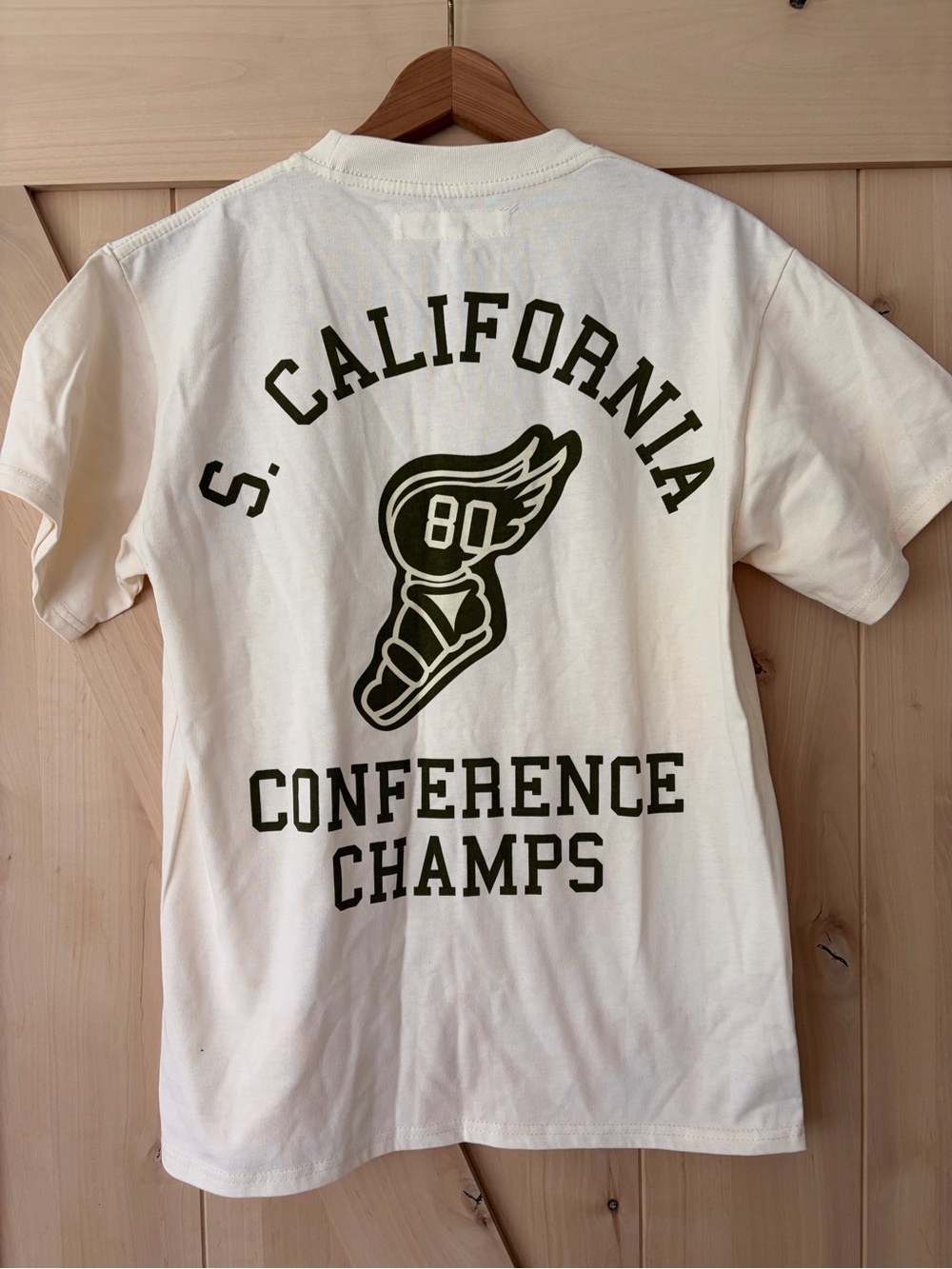 Men’s casual Pac Sun California Conference Champs Graphic T‑Shirt - cream
